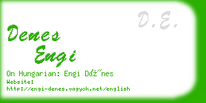 denes engi business card